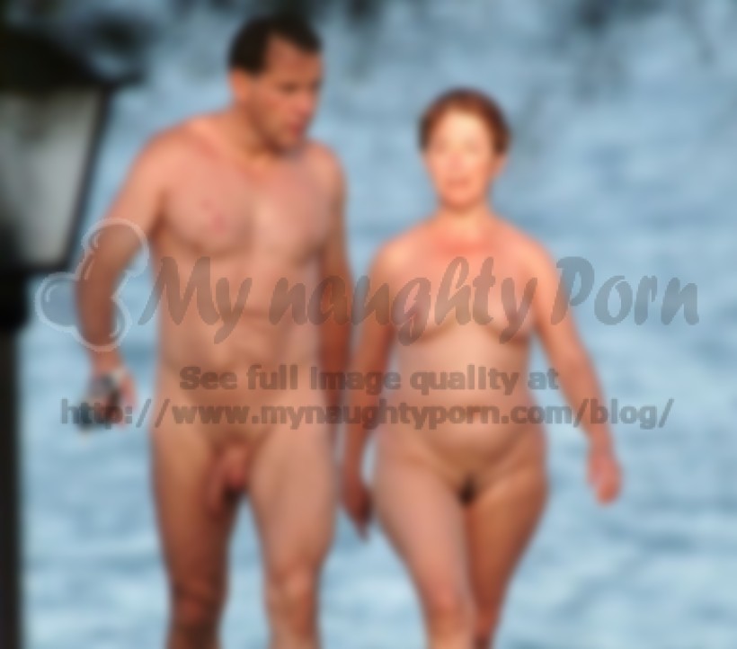 Nudism Penis - Dad with fat huge uncut shaved cock walking nude with mom's ...