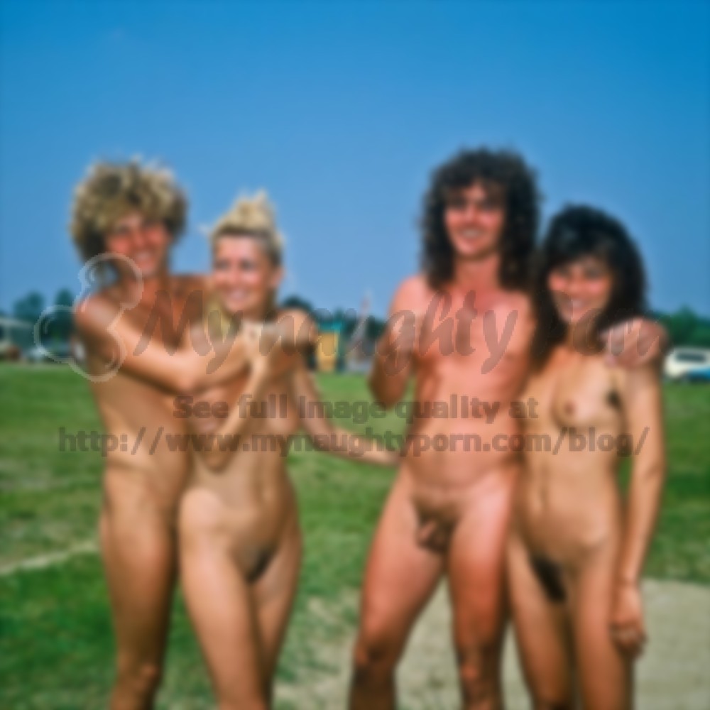 1000px x 1000px - Two couples proudly showing girls with huge bushy cunts and small tits and  guys with tiny hairy cocks