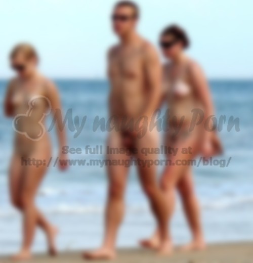 500px x 520px - Vintage photo of nudist showing girl with huge hairy bush and firm tits and  boy with tiny hairy penis on a sand beach